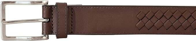 Nautica Men's Dress Leather Belt for Suits and Pants | Classic | Business | Fashion | Adjustable | Metal Buckle