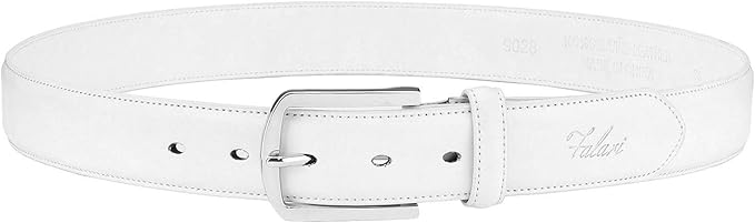 Falari Men Genuine Leather Casual Dress Belt With Single Prong Buckle, Classic Style Belt