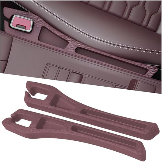 Car Seat Gap Filler, 2PCS Crevice Blocker Stopper Between Vehicle Seat Console, No Drop Automotive Fill Crevice Guard Interior Accessories, Universal for SUV Truck Sedan (Red)