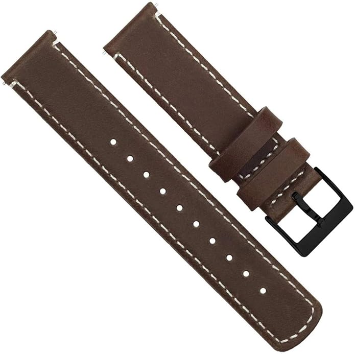 BARTON WATCH BANDS - Top Grain Leather Watch Bands Compatible with Apple Watch Models - 1, 2, 3, 4, 5, 6, 7, 8, 9, 10, SE, Ultra & Ultra 2