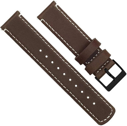 BARTON WATCH BANDS - Top Grain Leather Watch Bands Compatible with Apple Watch Models - 1, 2, 3, 4, 5, 6, 7, 8, 9, 10, SE, Ultra & Ultra 2