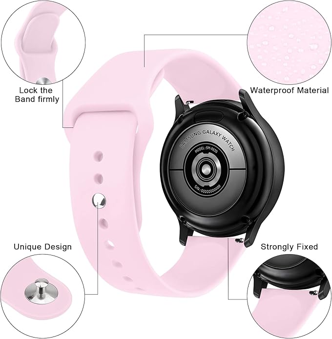Meliya 22mm Watch Bands Quick Release Replacement Wristband, Soft Silicone Sport Replacement Straps for Men Women