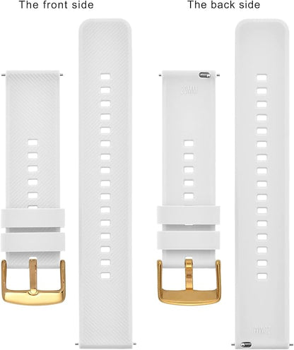 BISONSTRAP Watch Strap 18mm 19mm 20mm 21mm 22mm, Quick Release Silicone Watch Bands for Men Women