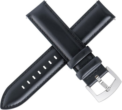 OTTOODY Leather Watch Bands Quick Release, Elegant Top Grain Leather Watch Straps for Men & Women, Choice of Color & Width - 18mm, 19mm, 20mm, 21mm or 22mm Wristbands Bracelet for Watch & Smartwatch