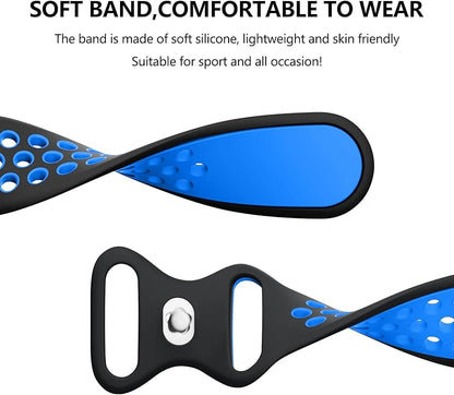 Meliya 20mm 22mm Watch Bands Quick Release Replacement Wristband, Soft Silicone Bands Breathable Sport Replacement Straps for Men Women