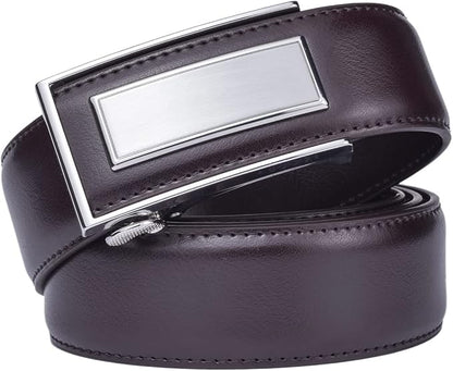 Men’s Belt Beltox Ratchet Dress Leather Buckle Belt Black Brown Blue 1 3/8” Gift Box