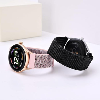 ANNEFIT Nylon Sport Loop Watch Bands, 2 Packs Quick Release Adjustable Strap 16mm 18mm 19mm 20mm 21mm 22mm 24mm