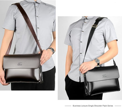 Mens Crossbody Bag, Leather Messenger Shoulder Bag for Women Men Purse Travel Work Business | Leather, Messenger, Purse, Travel, Work, Business