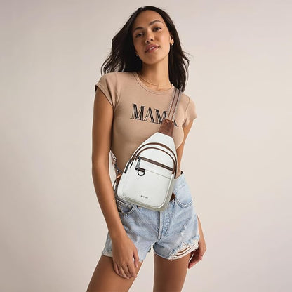 Leresas 7L Sling Bag for Women Men Vegan Leather Crossbody Bags Fanny Pack Purse Backpack Over Shoulder Bag Travel Anti Theft