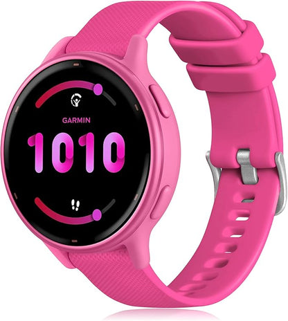 GEAK Compatible with Garmin vivoactive 5 Watch Bands for Women,20mm Quick Release Silicone Replacement for Vivoactive 3 Watch Band/Vivoactive 3 Music/Garmin Venu Sq/Venu/Forerunner 645/245 Smartwatch