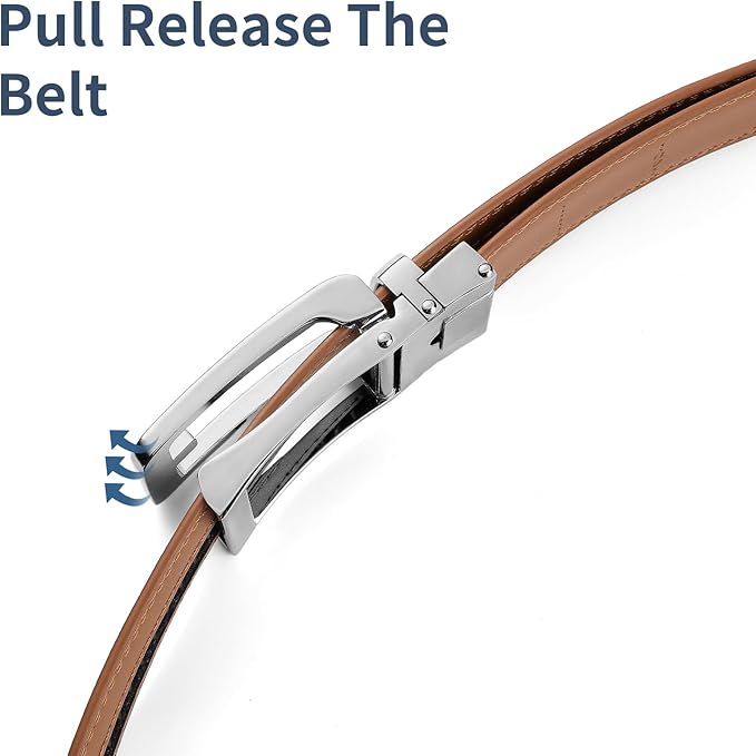 SENDEFN Men's Leather Dress Casual Belt 1 3/8" Automatic Adjustable Click Buckle Belts with Gift Box
