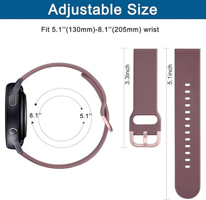 Tobfit 20mm 22mm Watch Bands Quick Release Watch Straps with Color Matched Metal Buckle, Soft Silicone Breathable Replacement Sport Watch Wristbands for Women Men