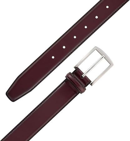 KM Legend Mens Leather Dress Belt for Work Business and Casual