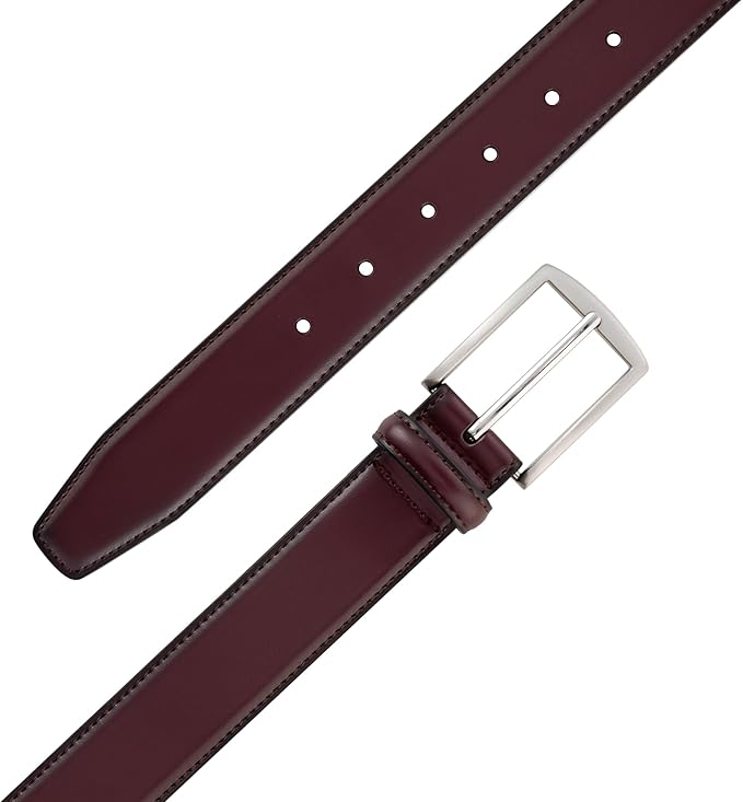 KM Legend Mens Leather Dress Belt for Work Business and Casual