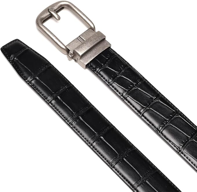 Fabio Valenti Mens Belt,Ratchet Belt Dress with 1 3/8" Genuine Leather with Easier Adjustable Buckle, Trim to Fit