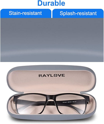 RayLove Unisex Hard Shell Eyeglasses Cases, Protective Case For Glasses