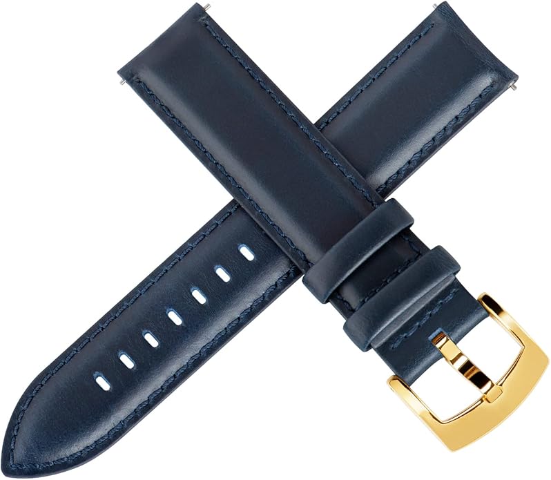 OTTOODY Leather Watch Bands Quick Release, Elegant Top Grain Leather Watch Straps for Men & Women, Choice of Color & Width - 18mm, 19mm, 20mm, 21mm or 22mm Wristbands Bracelet for Watch & Smartwatch