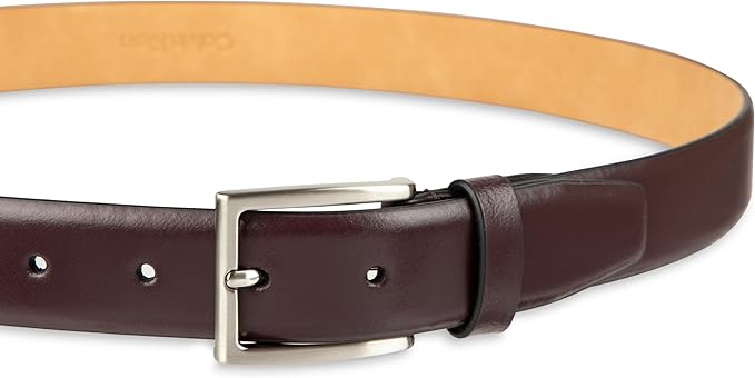 Calvin Klein Men's Leather Dress Belt - Sleek Modern Style for Business & Everyday Wear