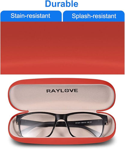 RayLove Unisex Hard Shell Eyeglasses Cases, Protective Case For Glasses