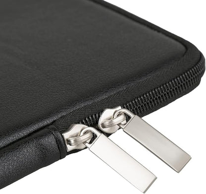 RAINYEAR 13 Inch Laptop Sleeve Soft PU Leather Case Water Resistant Padded Cover Bag Compatible with MacBook Neo A18 13" MacBook Pro/Air A3449 A2681 A3113 A3240 A2338 A2337 (Black)