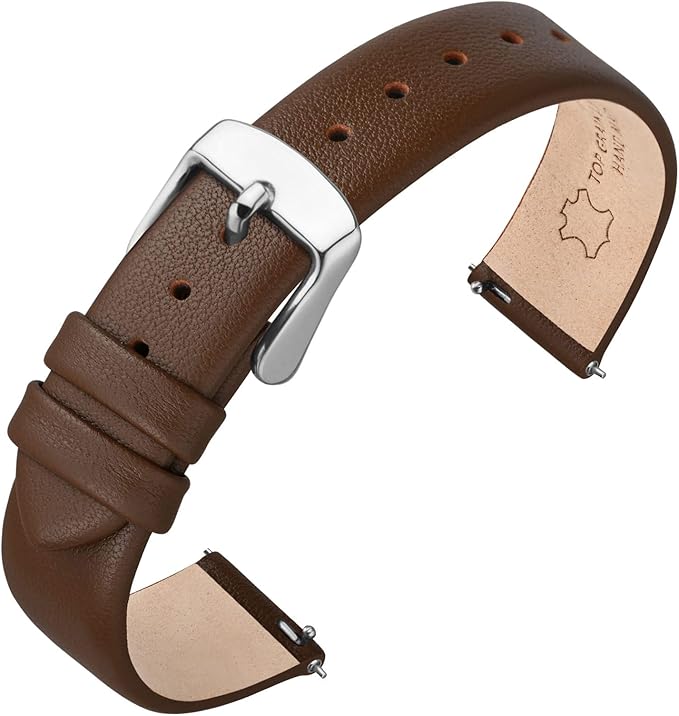 ANNEFIT Watch Bands for Men Women, Top Grain Leather Watch Strap with Quick Release, Band Width 12mm 13mm 14mm 16mm 18mm 20mm 22mm