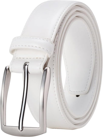 KM Legend Mens Leather Dress Belt for Work Business and Casual