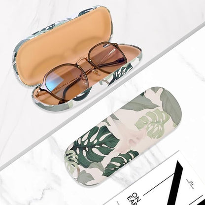 PERFECTSIGHT Hard Shell Eyeglasses Case, PU Leather Protective Glasses Case, Cute Eyeglass Case for Women Men Girls