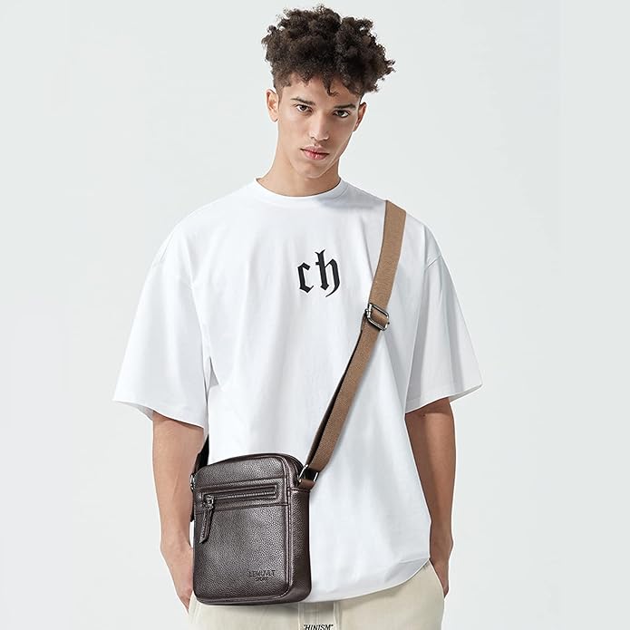 Small/Medium Crossbody bag for men shoulder bag mens purse satchel leather messenger bag gift man