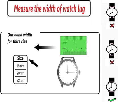Moran Stainless Steel Mesh Watch Band Quick Release Replacement Strap 18mm 20mm 22mm for Men Women (Black,18mm)