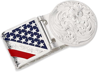 Montana Silversmiths Made in the USA Western Lifestyle Money Clip (American Made Liberty Hinged)