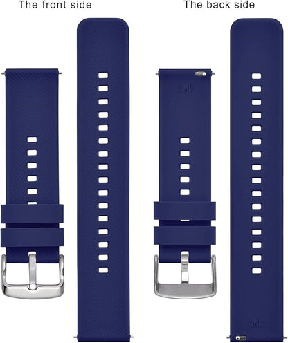 BISONSTRAP Watch Strap 18mm 19mm 20mm 21mm 22mm, Quick Release Silicone Watch Bands for Men Women