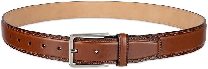 Haggar mens Leather Dress Belt for Suits and Pants - Classic, Formal, Business, Work