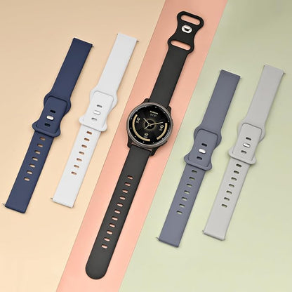 5 Pack 18mm Silicone Watch Band Compatible with Garmin Vivoactive 4S/Vivomove 3S/Venu 3S 41mm/Venu 4 41mm/Venu 2S/Forerunner 255S/265S, Quick Release Soft Sport Straps for Women Men
