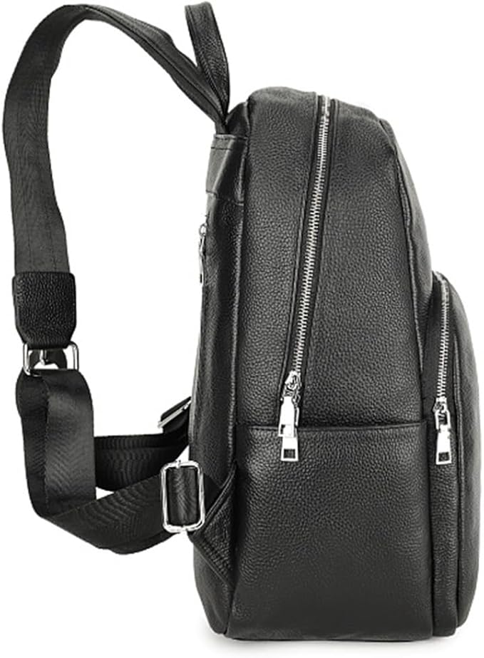 Business Backpack For Men Cowhide Large Capacity Computer Bag Leather Backpack Business Mens Travel Backpack