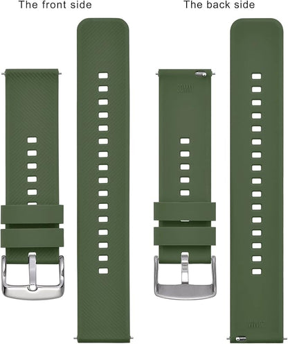 BISONSTRAP Watch Strap 18mm 19mm 20mm 21mm 22mm, Quick Release Silicone Watch Bands for Men Women