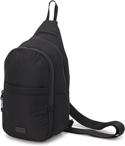 Reebok Unisex Crossbody Sling Bags – Compact Convertible Strap Cross Body Bag Travel Sling Bag - Gym & Travel Essential, Thea II Black
