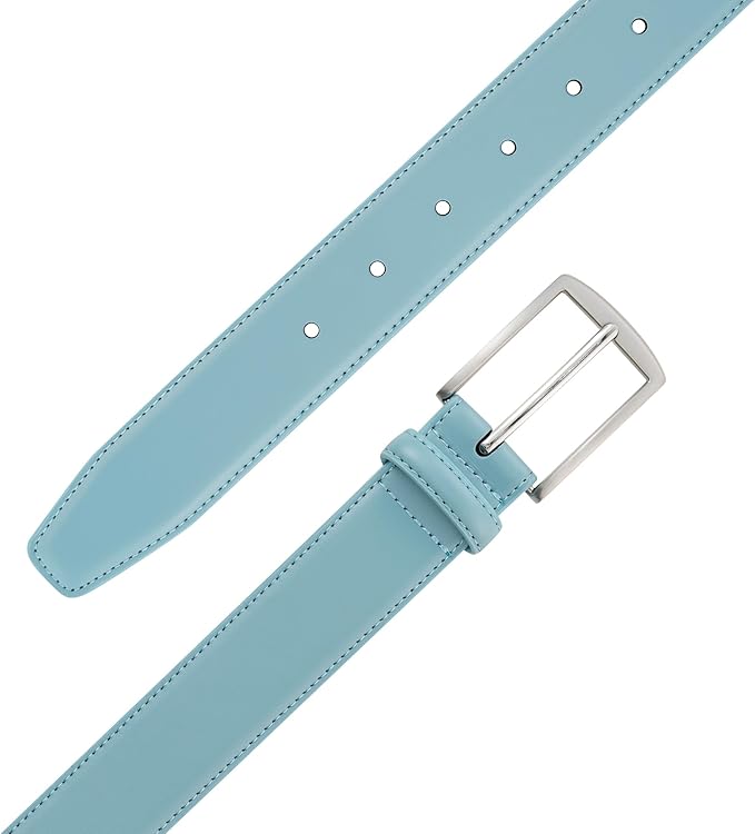 KM Legend Mens Leather Dress Belt for Work Business and Casual