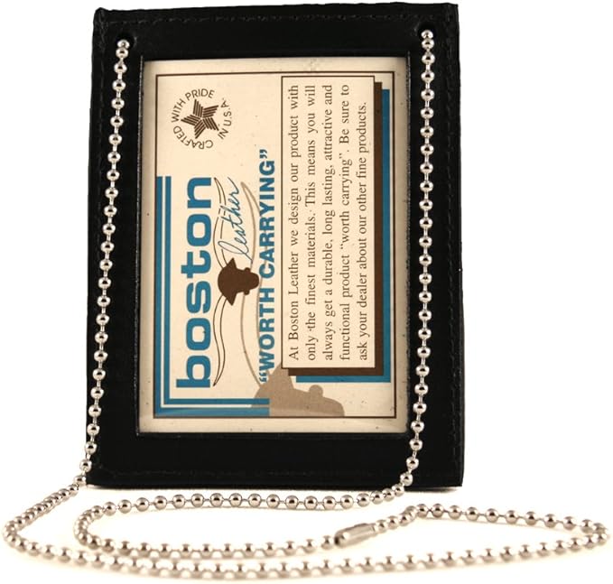 Boston Leather Badge and ID Holder