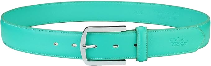 Falari Men Genuine Leather Casual Dress Belt With Single Prong Buckle, Classic Style Belt