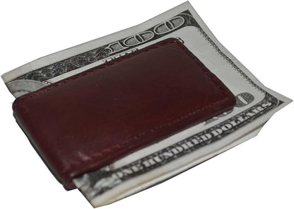 LB LEATHERBOSS Men's New Leather Strong Magnetic Money Clip