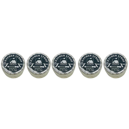 G.B.S Leather Strop 30ml Conditioning Paste Professional Hone and Sharpen your Shaving Razor, blade, knives, cutlery and tools- Leather Balm (Pack of 5)