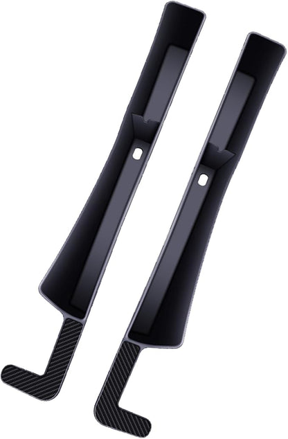 2PCS Car Seat Gap Filler, Anti-Drop Vehicle Console Crevice Blocker with 2 Storage Areas, Seat Side Seam Organizer Plug from Droping, Universal Automotive Interior Accessories (Black)
