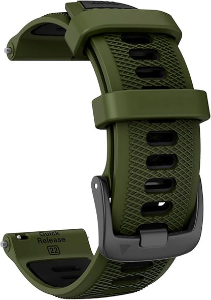 ISABAKE 22mm Watch Band for Gamrin Forerunner 265/Forerunner 255/Vivoactive 4 45mm/Venu 2/Venu 3, Silicone Quick Release Replacement Wristband