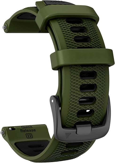 ISABAKE 22mm Watch Band for Gamrin Forerunner 265/Forerunner 255/Vivoactive 4 45mm/Venu 2/Venu 3, Silicone Quick Release Replacement Wristband