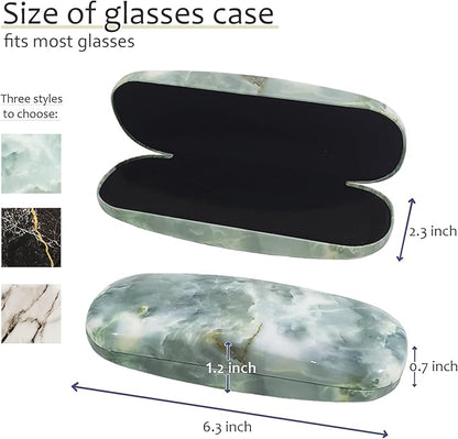 HSYMQ 3PCS Glasses Case, Eyeglasses Case Hard Shell, Reading Hard Glasses Cases for Women Men