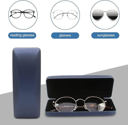 SMARTTOP Hard Shell Eyeglass Case- Glass Case With Cleaning Cloth, Glasses Case hard shell for men women