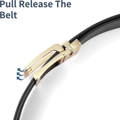 SENDEFN Men's Leather Dress Casual Belt 1 3/8" Automatic Adjustable Click Buckle Belts with Gift Box