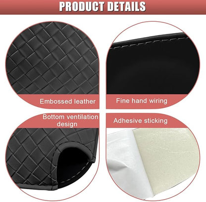 Sunglasses Holder for Car Visor, Leather Auto Glasses Storage Case, Car Sun Visor Eyeglasses Holder Protective Box, Universal Automotive Interior Accessories for Man Women (Black)