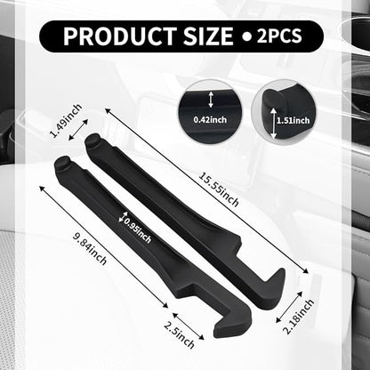 Turcee 2PCS Car Seat Gap Filler Organizer with Storage Slot & Hook,Car Seat Gap Filler Strip for Filling Gaps,Universal & Double-Sided Use Cars Seats Gaps Plug Cars Interior Accessories
