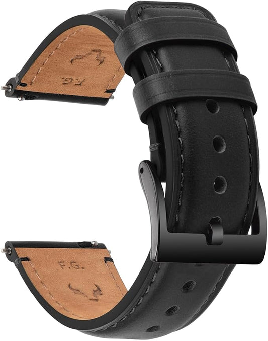 Fullmosa Watch Bands,18mm 19mm 20mm 22mm 24mm 26mm Quick Release Leather Watch Band Strap - Burnished Leather Watch Band Vintage Wristband